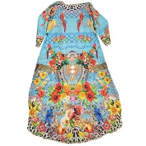 RANEE'S COVER-UP KAFTAN Cardigan Kimono Tropical Resort Beach Wrap O/S Colorful